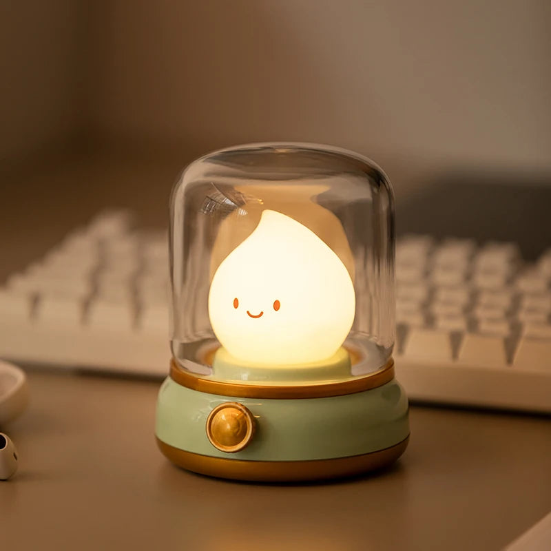 Lampe de chevet USB Petite Flamme Mignonne - Opale