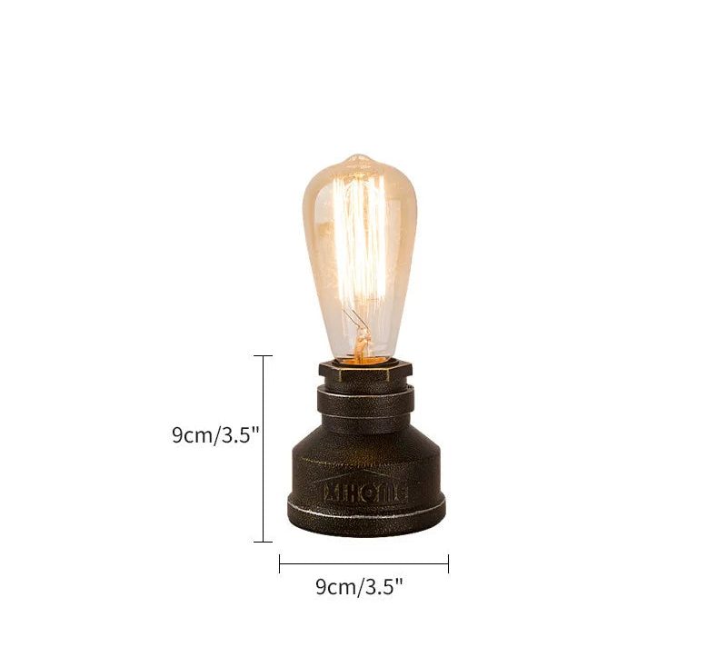 Lampe de chevet Industrielle en Forme d'Ampoule - Opale