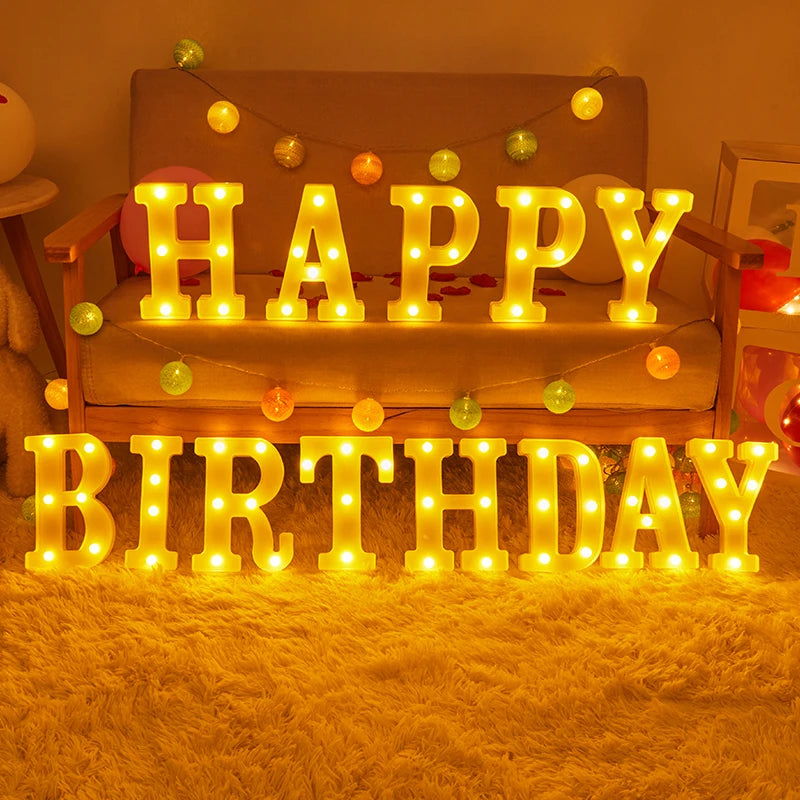 Lampe Alphabet Lettre et Numéro LED pour Évenement - Opale