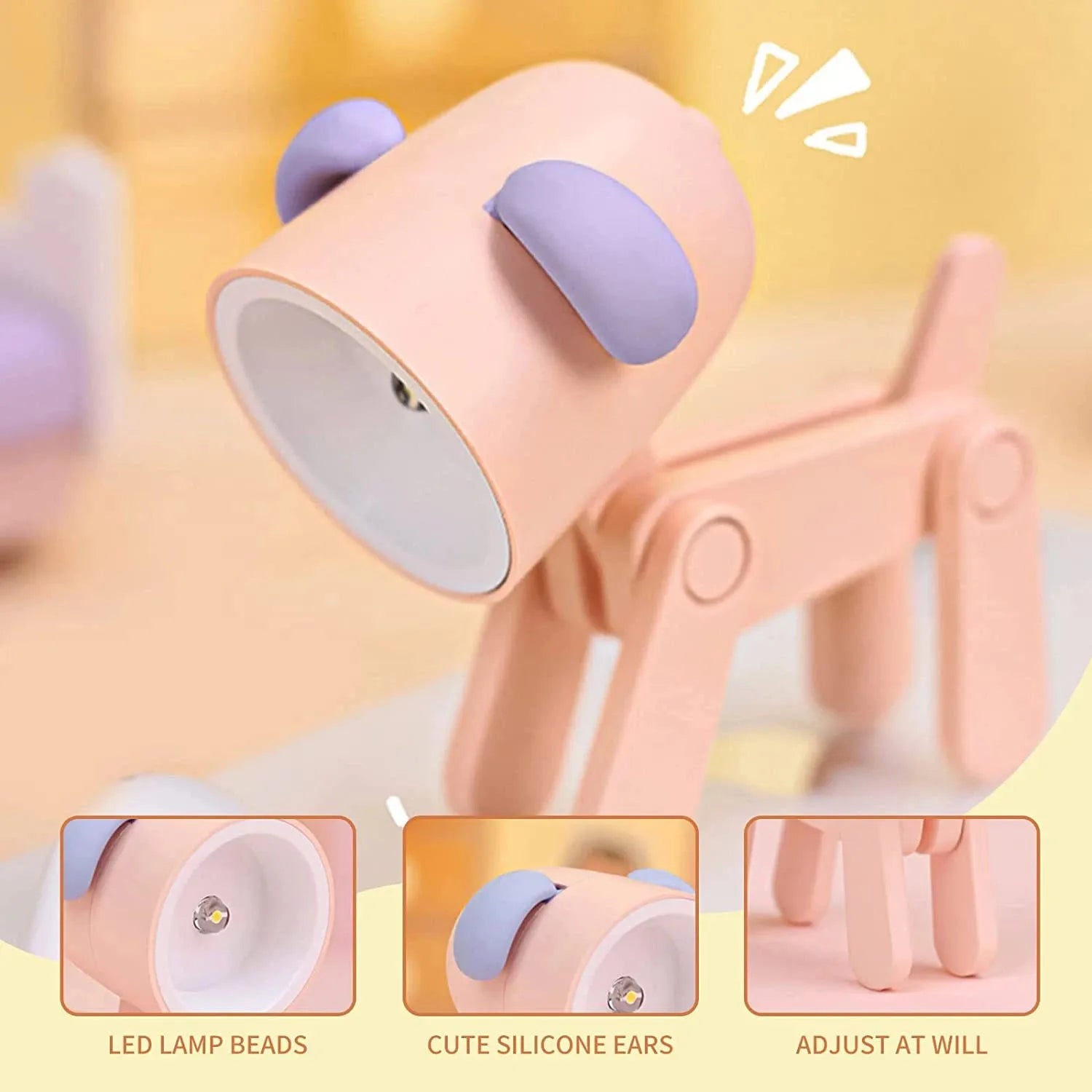 Lampe de chevet Petit Chien Flexible pour Enfant - Opale