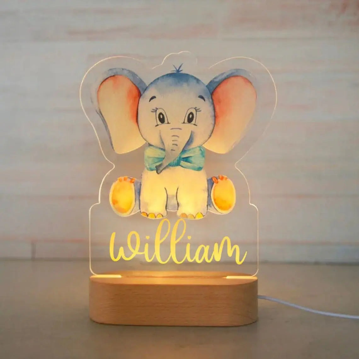 Lampe de chevet Enfant Jungle Nom Personnalisé - Opale