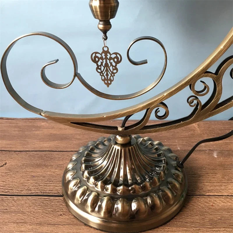 Lampe de chevet Lune style Art-Déco - Opale