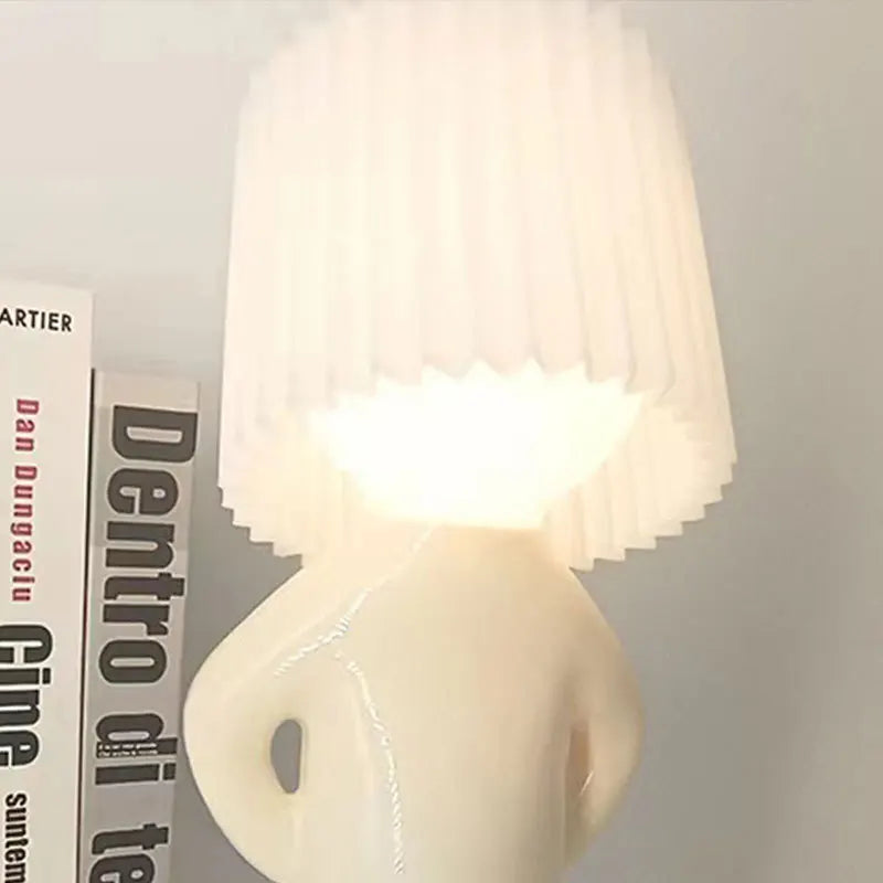 Lampe de chevet Originale en Forme de Bonhomme - Opale