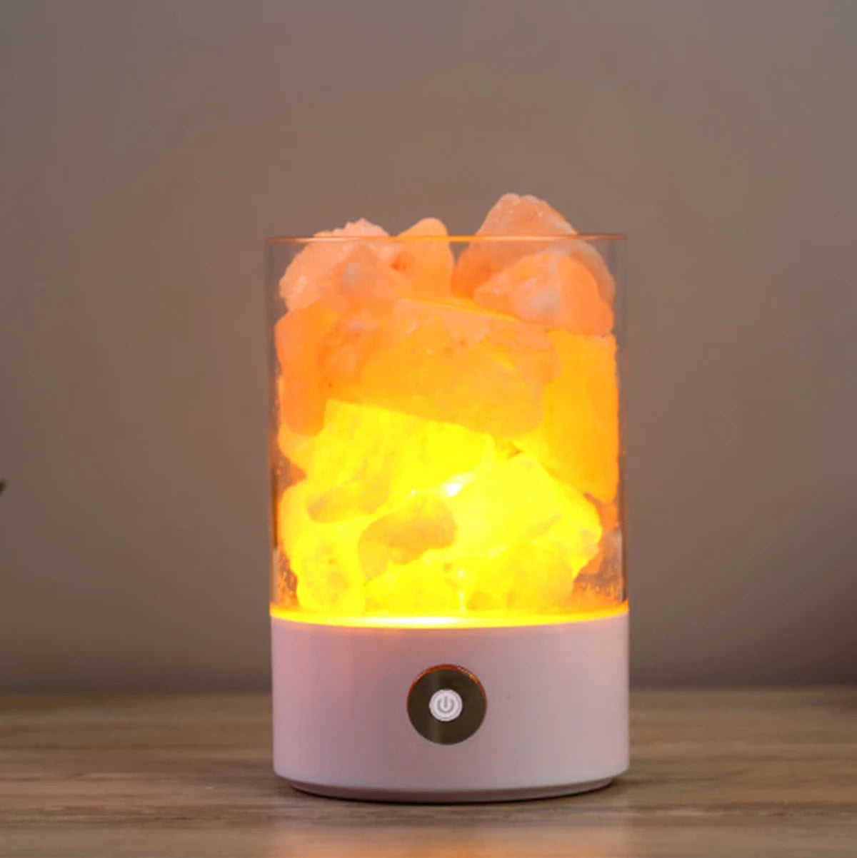 Lampe de Sel effet Flamme LED - Opale