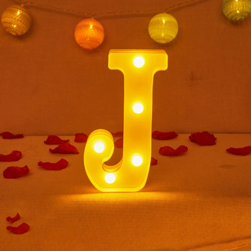 Lampe Alphabet Lettre et Numéro LED pour Évenement - Opale