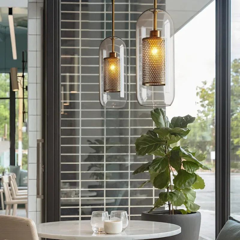 Lampe de chevet Suspendue Industrielle - Opale