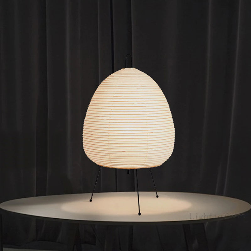 Lampe de chevet Japonaise en Papier Noguchi - Opale