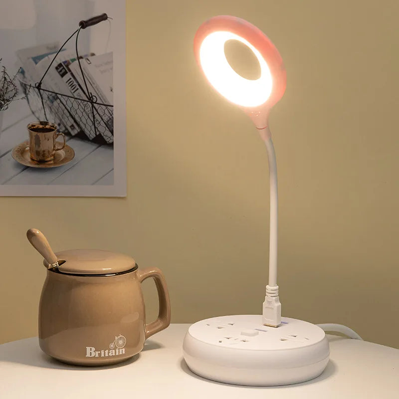 Lampe de Bureau USB Flexible Halo Lumineux - Opale