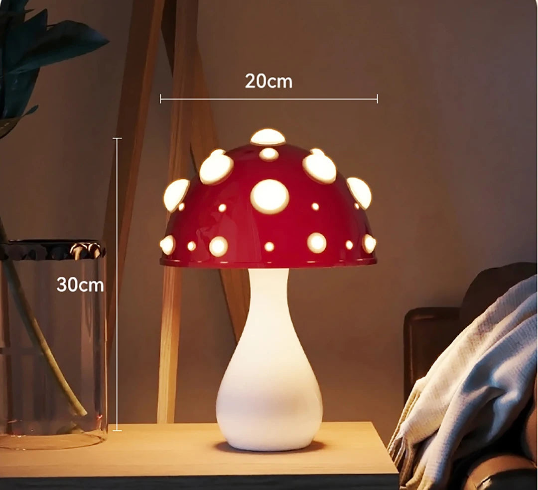 Lampe de chevet en forme de Champignon Scintillant - Opale