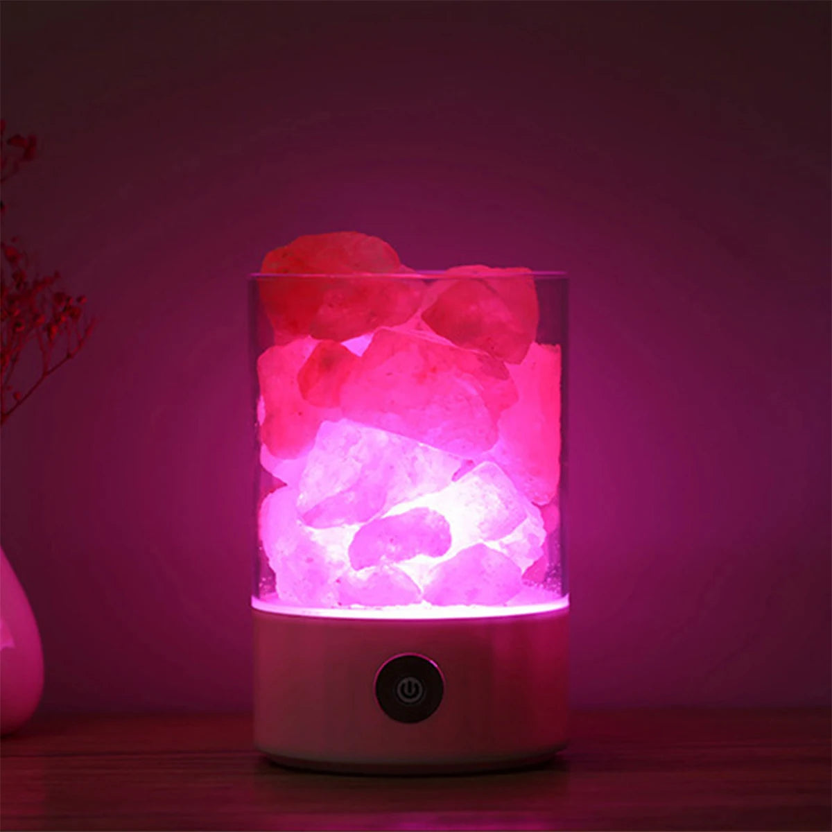 Lampe de Sel effet Flamme LED - Opale