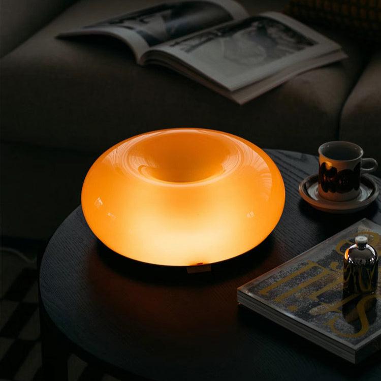 Lampe de chevet Vintage Donut en Verre - Opale