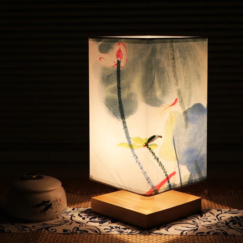 Lampe de chevet Zen à style Japonaise - Opale