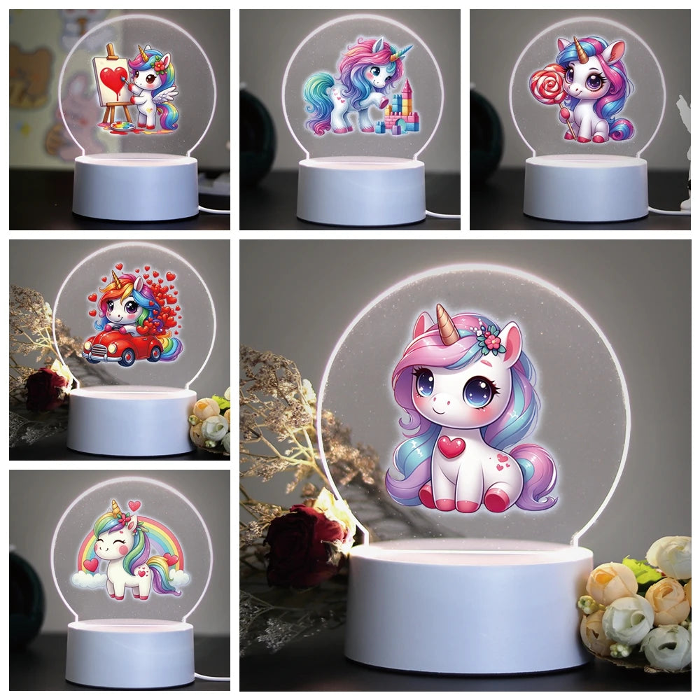 Lampe 3D Licorne Toute Mignonne