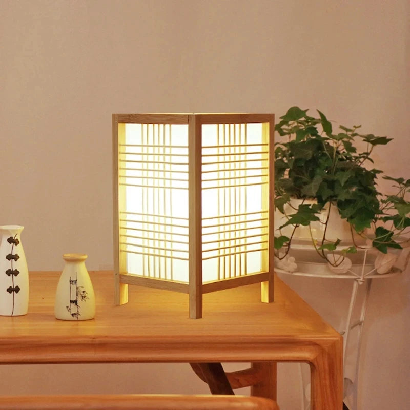 Lampe de chevet Bambou Lanterne Japonaise - Opale