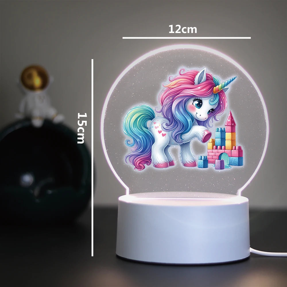 Lampe 3D Licorne Toute Mignonne