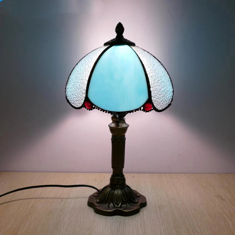 Lampe Tiffany Bleu Design - Opale