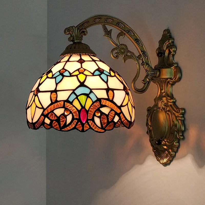 Lampe de Chevet Murale Tiffany à vitrail