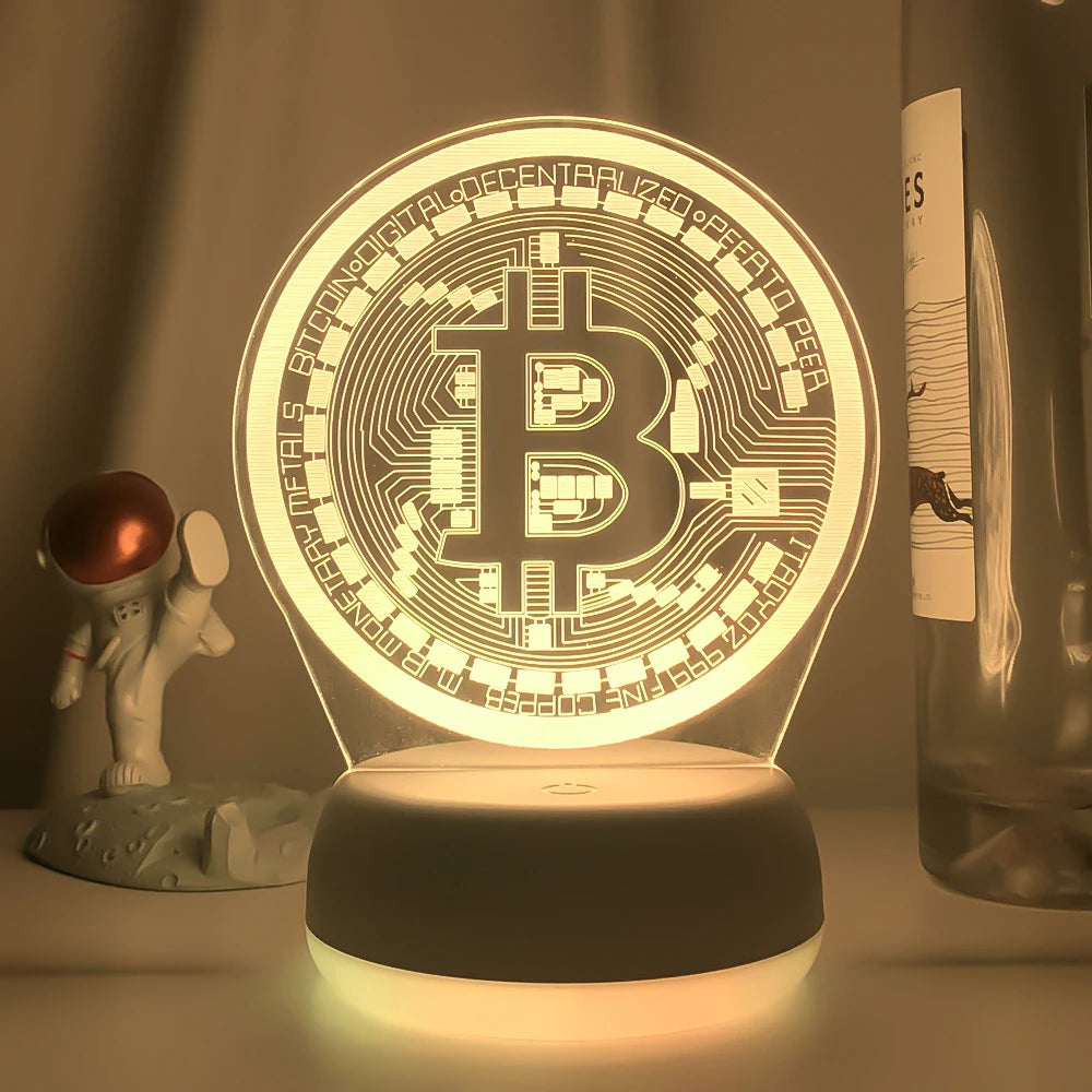 Lampe 3D Bitcoin