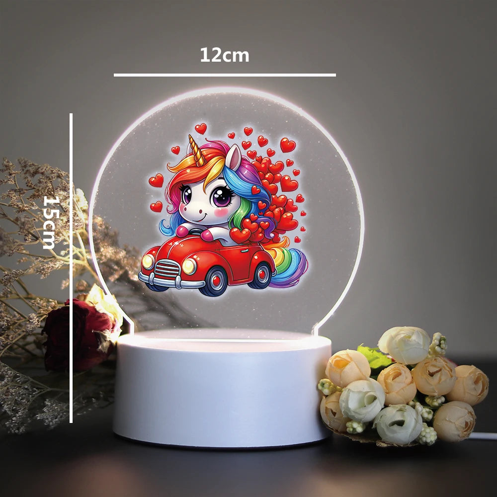 Lampe 3D Licorne Toute Mignonne