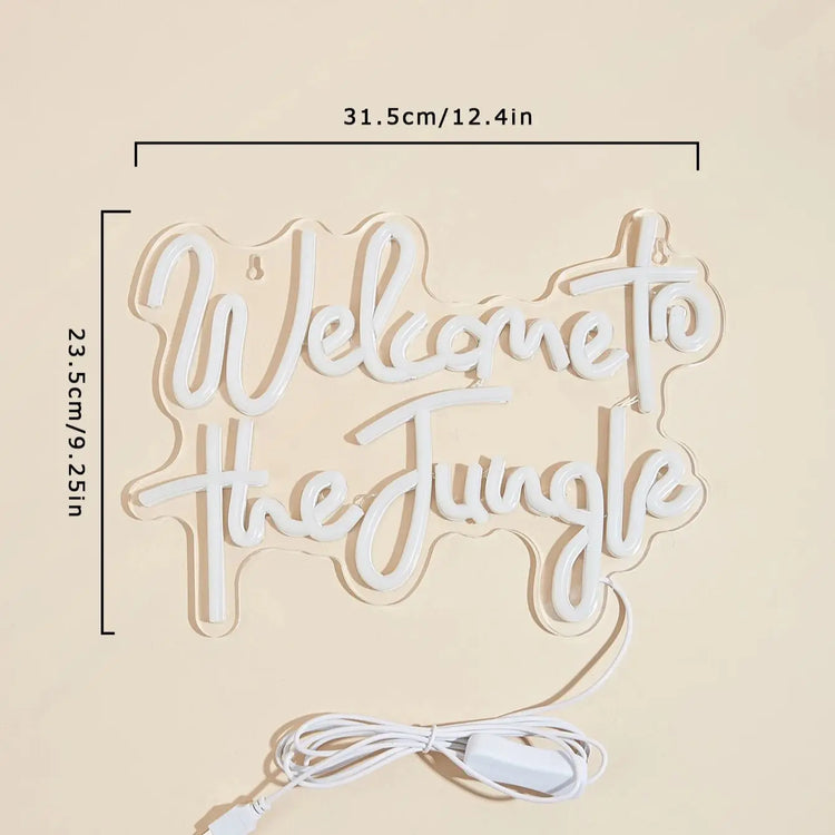Lampe Murale Néon Welcome to the Jungle - Opale