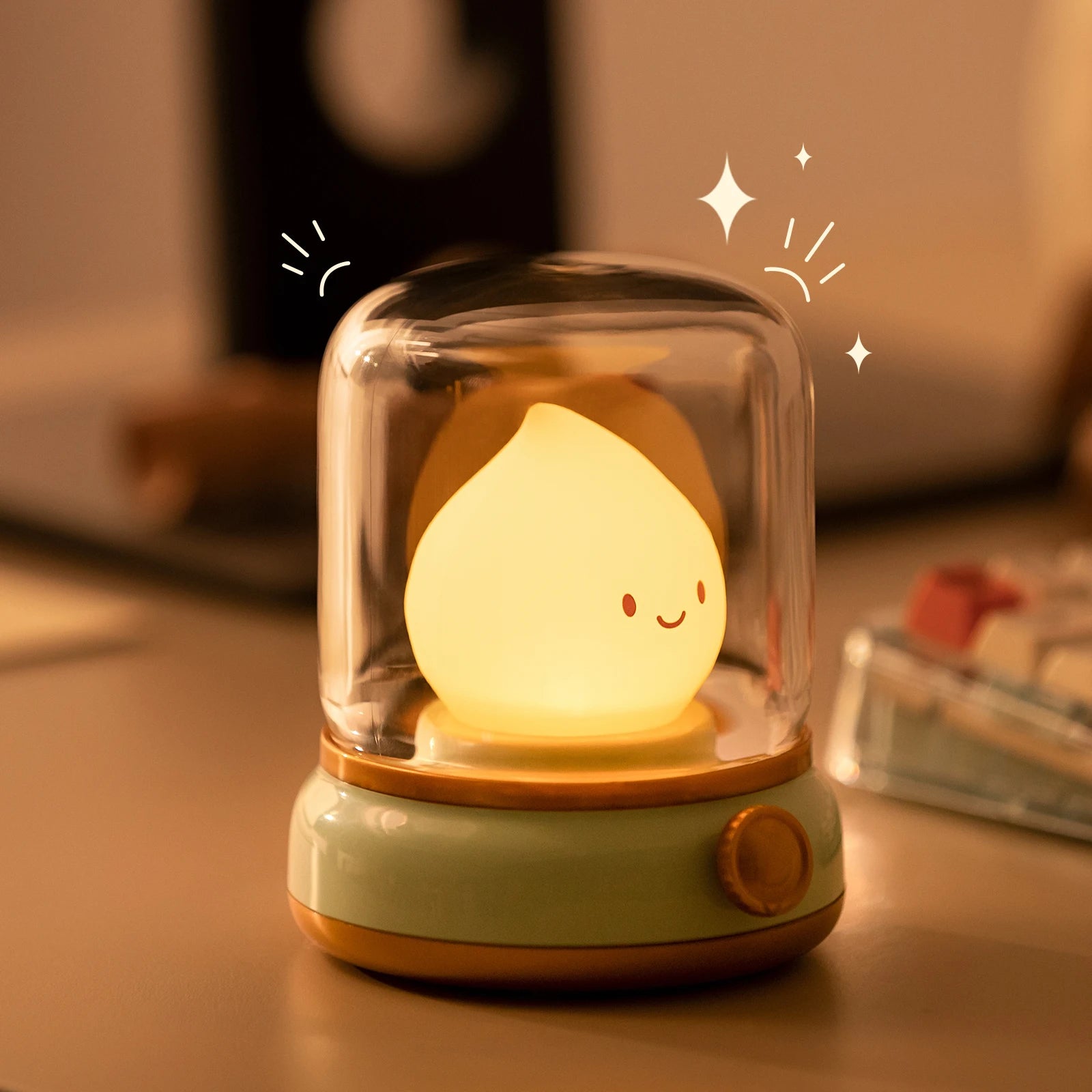 Lampe de chevet USB Petite Flamme Mignonne - Opale