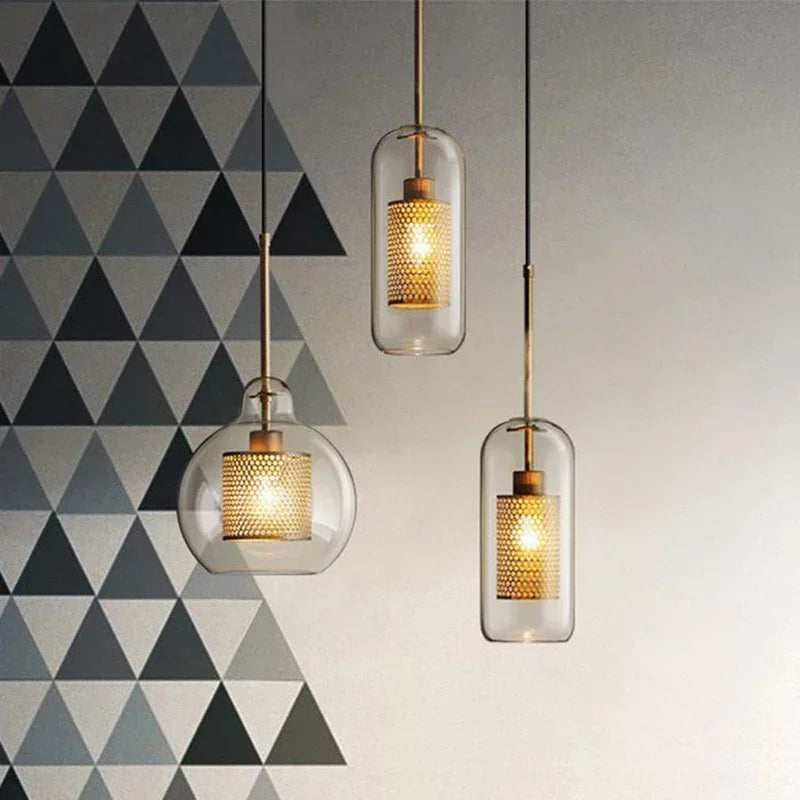 Lampe de chevet Suspendue Industrielle - Opale