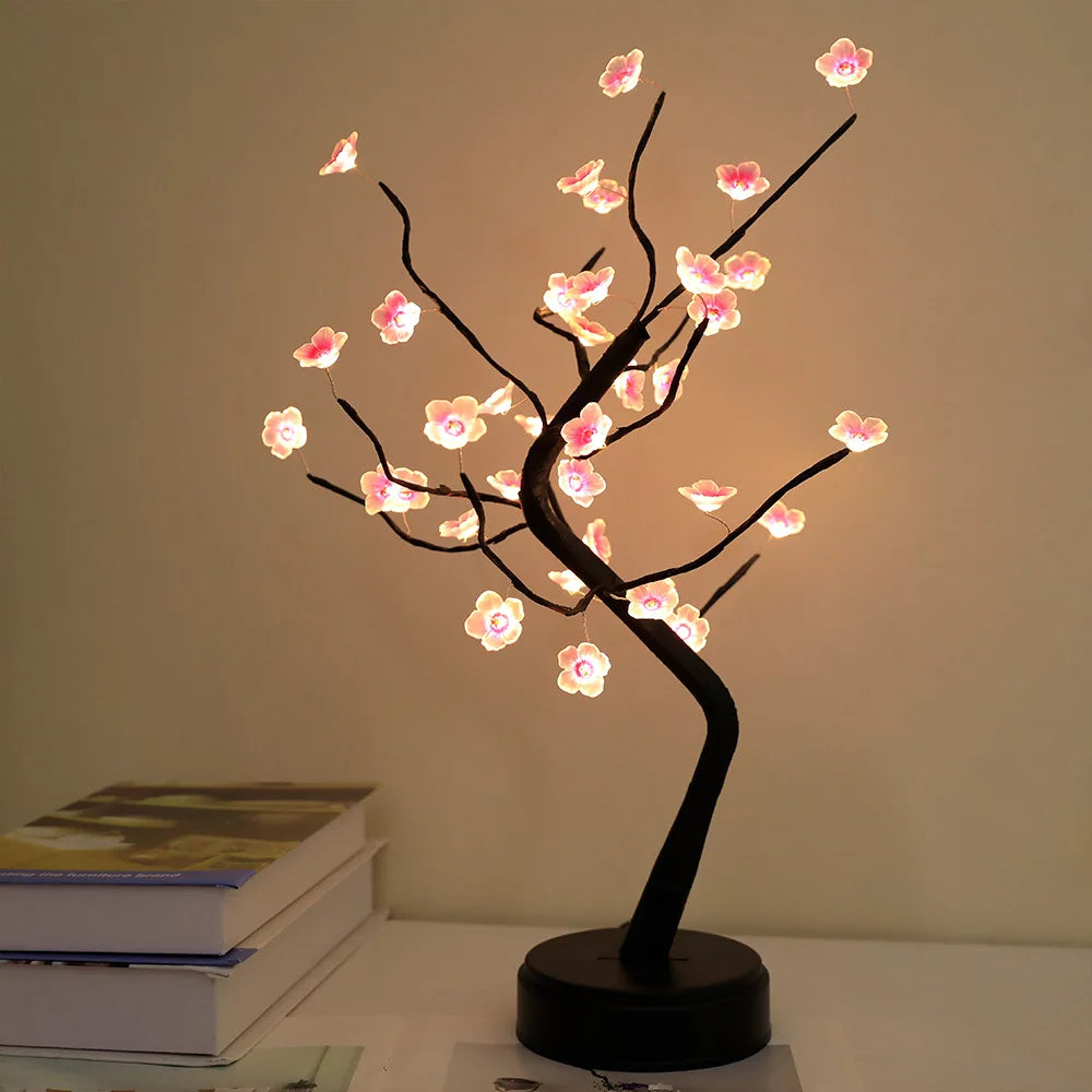 Lampe de chevet Fleur de Cerisier Japonais - Opale