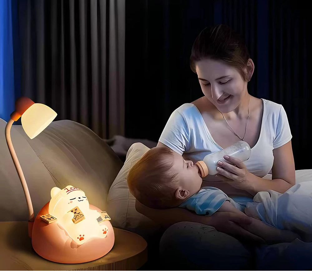 Lampe de chevet USB Mini Chat super Chill - Opale