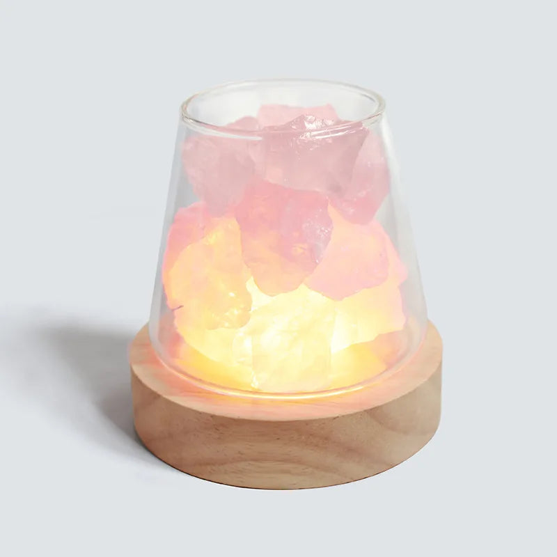 Lampe de Sel d'Himalaya Diffuseur en Pierres Naturelles - Opale