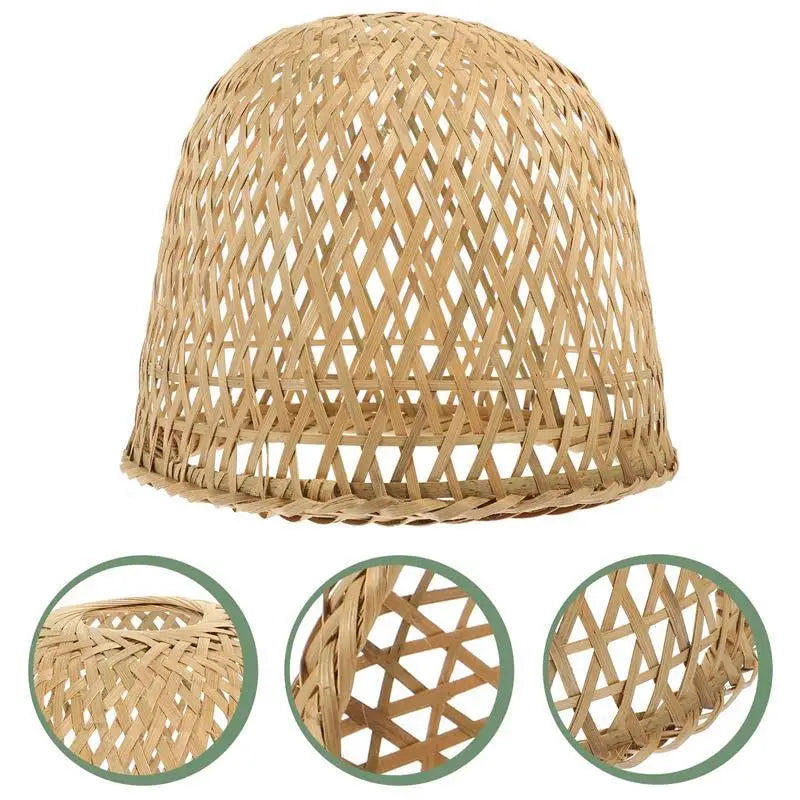 Abat-Jour Lampe de chevet Suspendue en Bambou Tissé - Opale