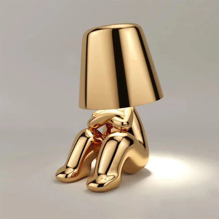 Lampe de chevet Moderne Petit Homme Assis Design - Opale