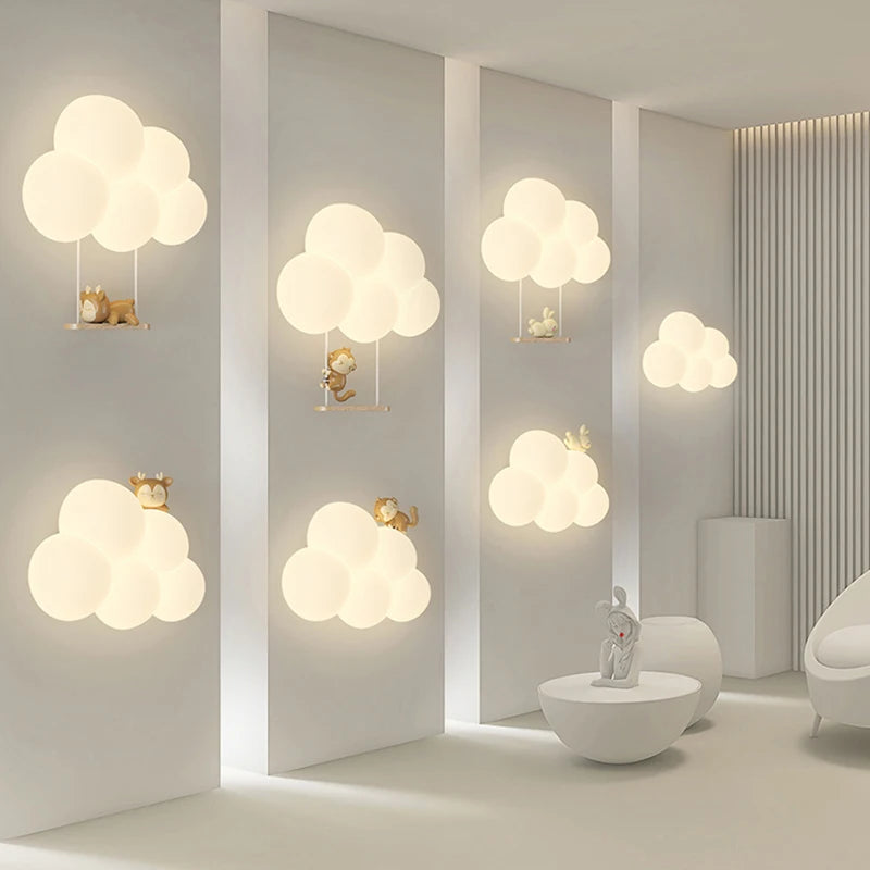 Lampe de chevet Murale Nuage Blanc pour Enfant - Opale