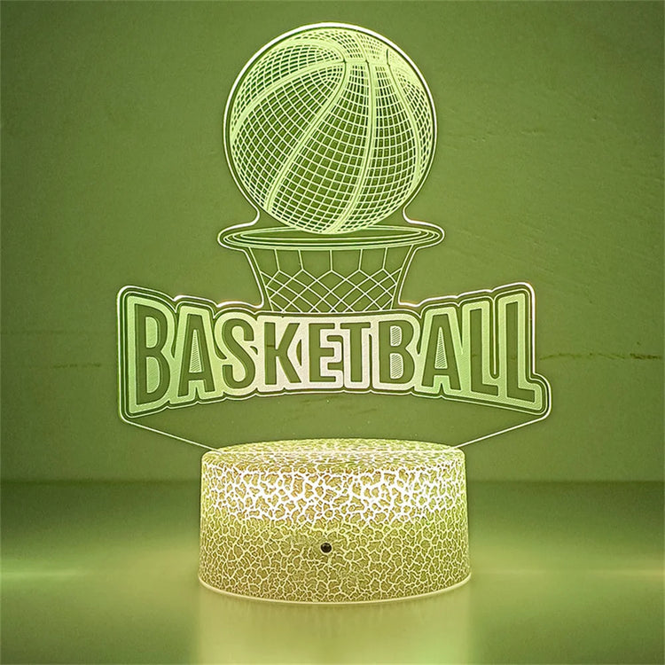 Lampe de chevet LED 3D Tactile Basketball - Opale