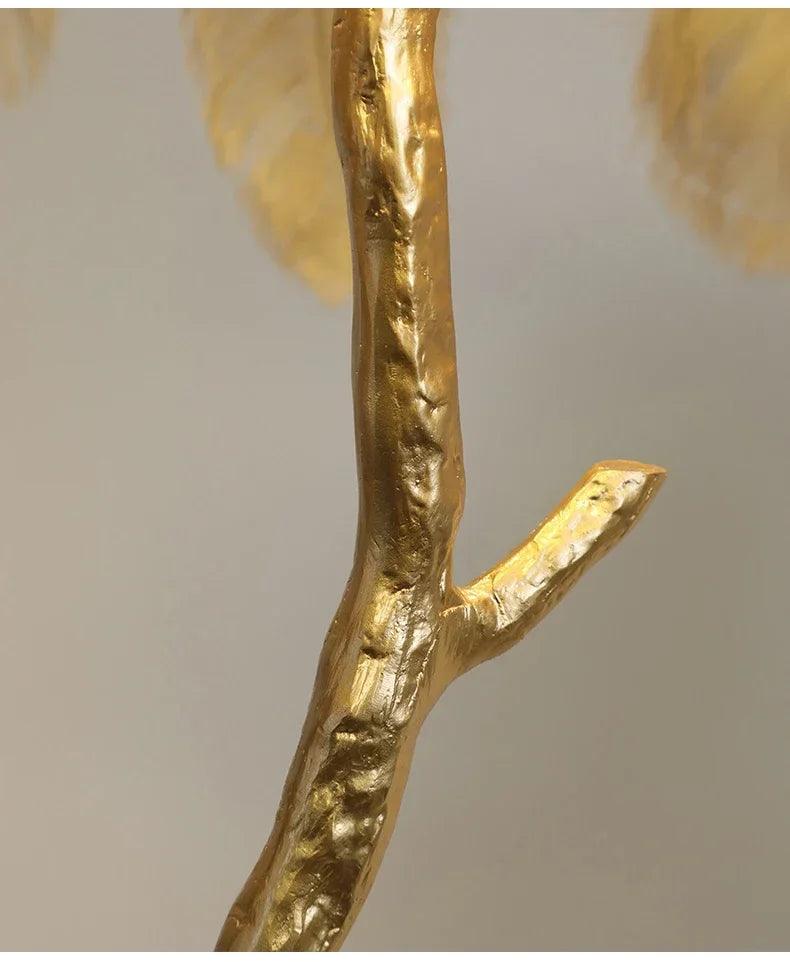 Lampadaire en Laiton et Plumes d'autruche - Opale