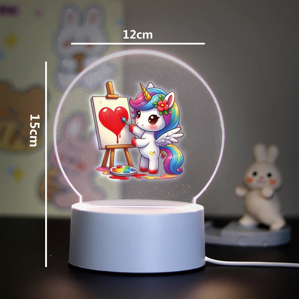 Lampe 3D Licorne Toute Mignonne