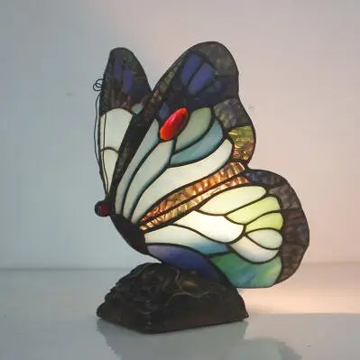 Lampe Tiffany en forme de Papillon - Opale