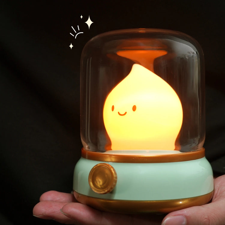 Lampe de chevet USB Petite Flamme Mignonne - Opale