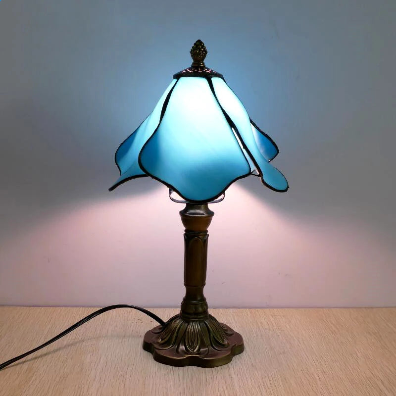 Lampe Tiffany Bleu Design - Opale
