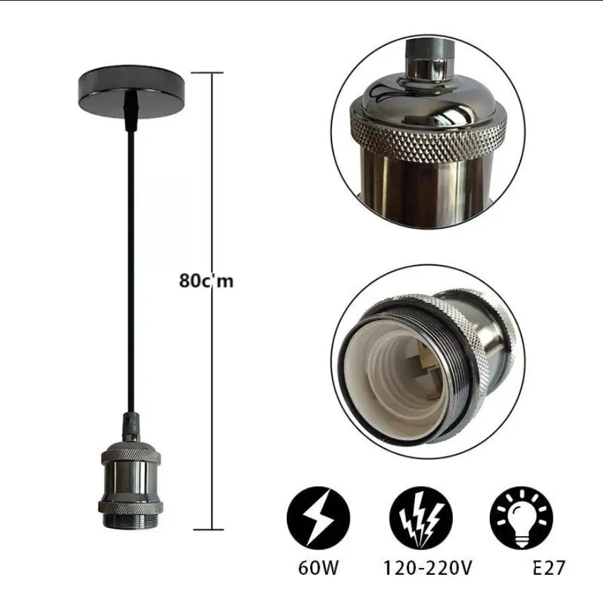 Lampe de chevet Industrielle Suspendue en Fer - Opale