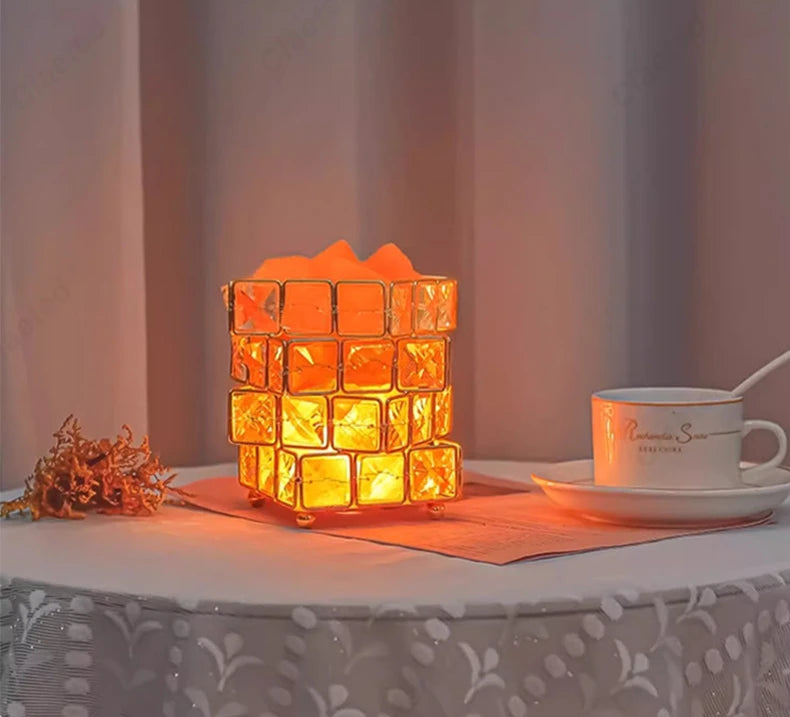 Véritable Lampe de Sel de l'Himalaya Zen - Opale