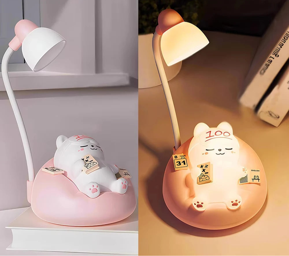 Lampe de chevet USB Mini Chat super Chill - Opale