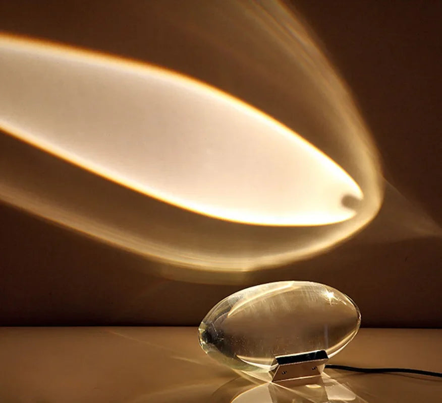 Lampe de chevet Design Italien Projection de Lumière - Opale