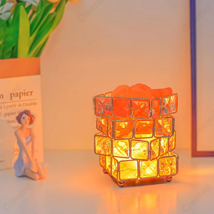 Véritable Lampe de Sel de l'Himalaya Zen - Opale