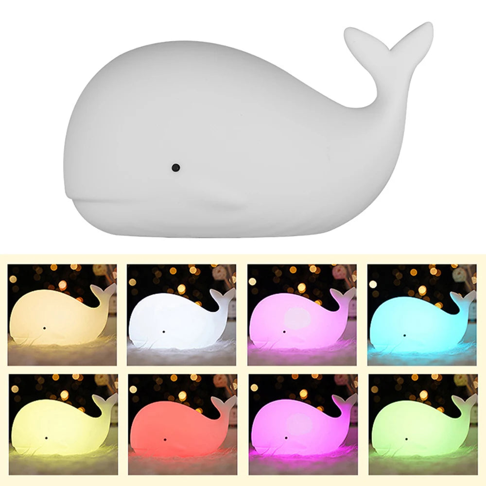 Lampe de chevet Enfant en forme de Baleine - Opale