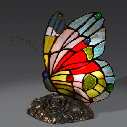 Lampe Tiffany en forme de Papillon - Opale