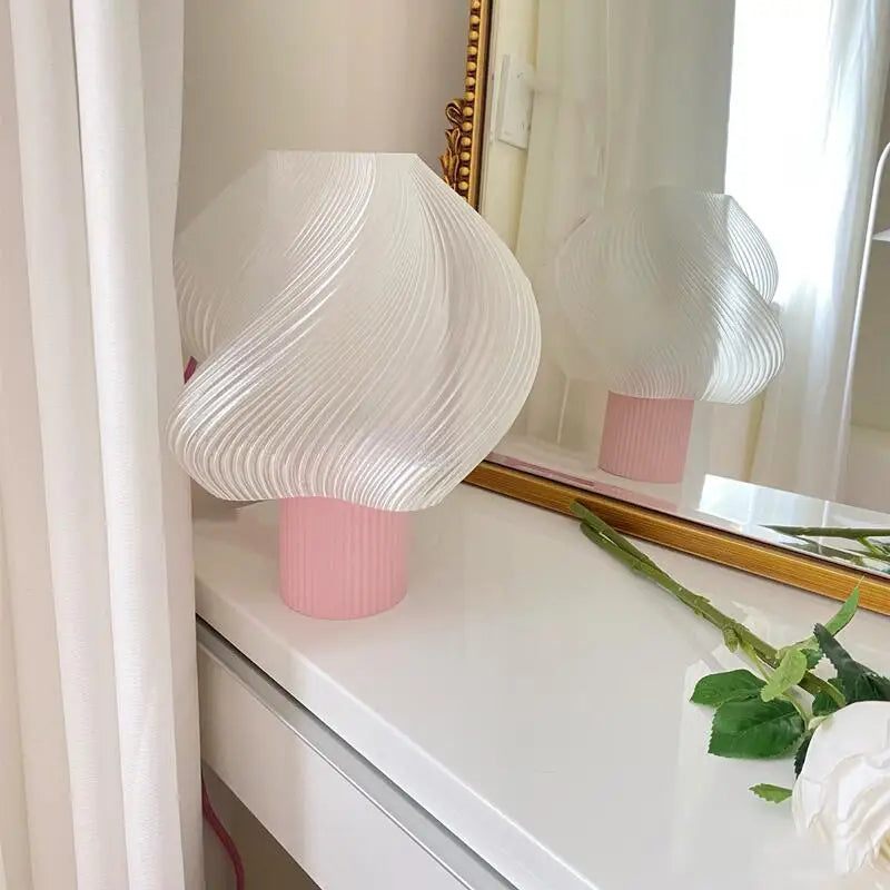 Lampe de chevet Originale Barbe à Papa Rétro - Opale