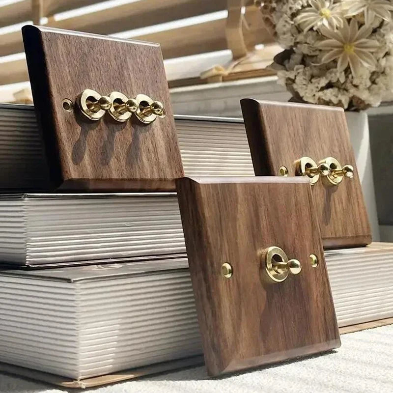 Interrupteur Lampe de chevet Murale en Bois Massif - Opale