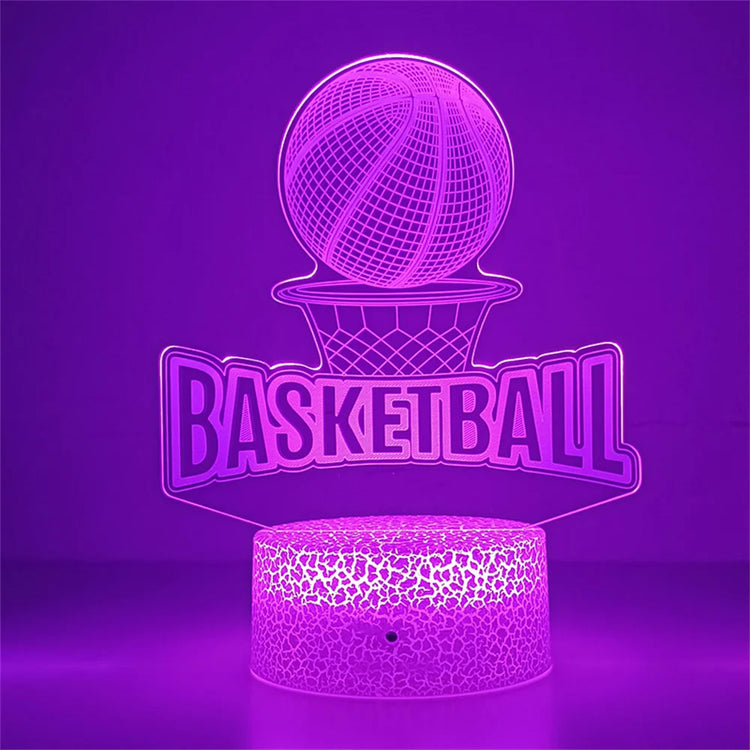 Lampe de chevet LED 3D Tactile Basketball - Opale