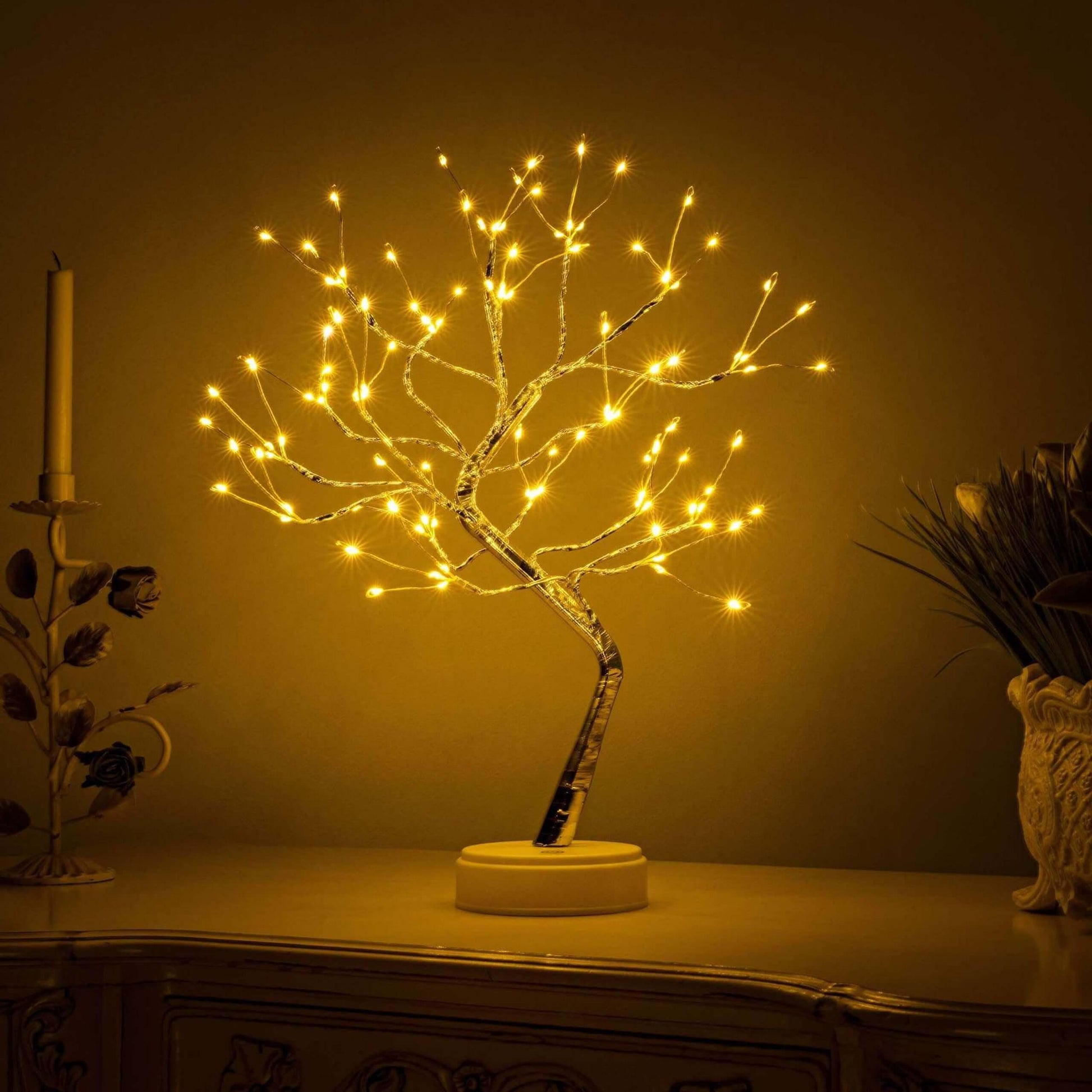 Lampe de chevet Arbre Lumineux LED - Opale