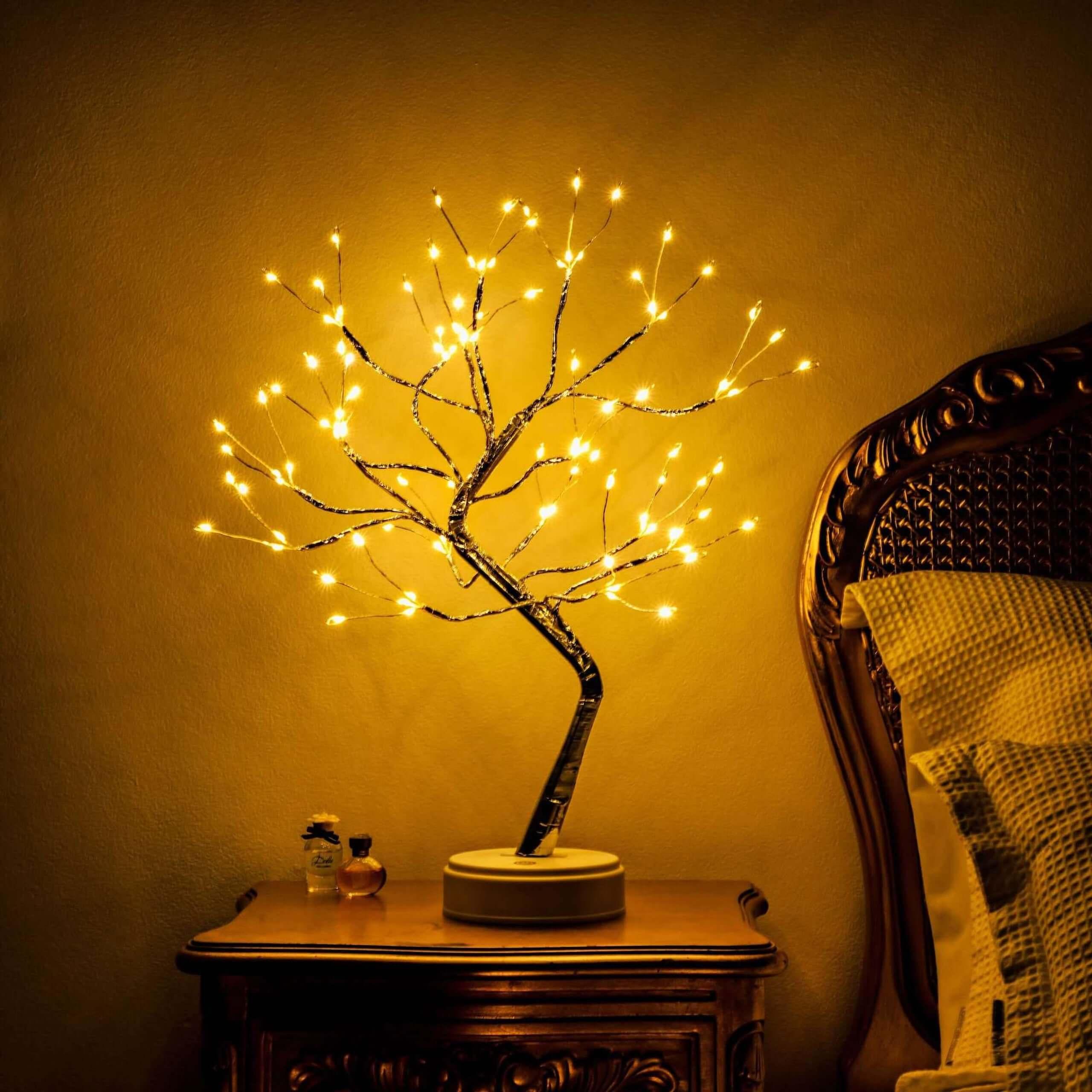 Lampe de chevet Arbre Lumineux LED - Opale